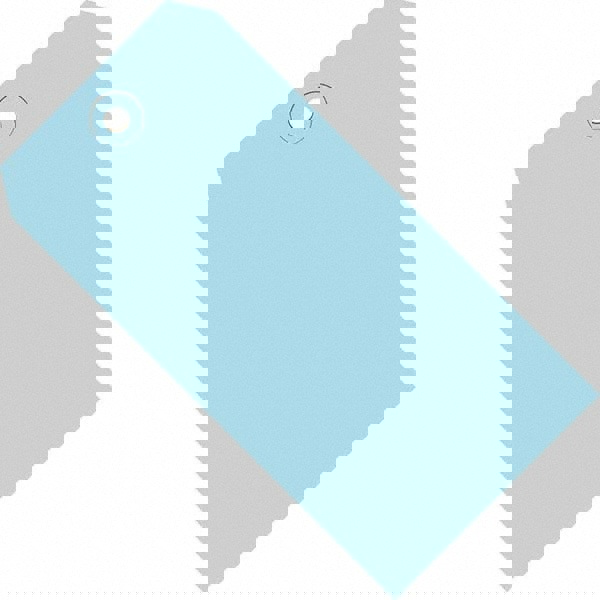 Blank Tag: 2-3/4'' High, Light Blue, Synthetic Paper